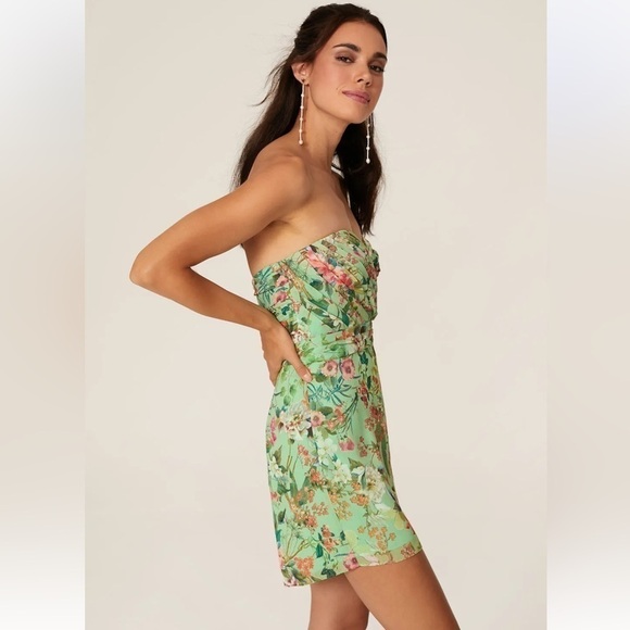 Jay Godfrey Lydia Romper Green Floral Size 2 - Picture 2 of 16